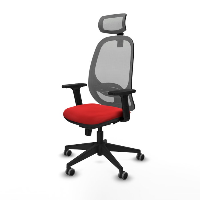 PIQUERAS Y CRESPO Silla de oficina Cilanco con mecanismo Sincro Rojo y Gris