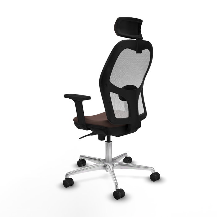 PIQUERAS Y CRESPO Silla de oficina Jorquera Mecanismo Sincro Marrón y Blanco