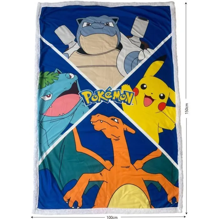Pokemon AAAPT38944 Manta Sherpa Evoluciones Pokémon Let's Go 100 x 150 cm
