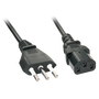 Lindy Cable de alimentación italiano con acoplador IEC 320 C13, 3 m