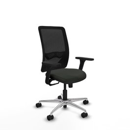 PIQUERAS Y CRESPO Silla de oficina Zulema con mecanismo Sincro y Brazos 3D, Negro