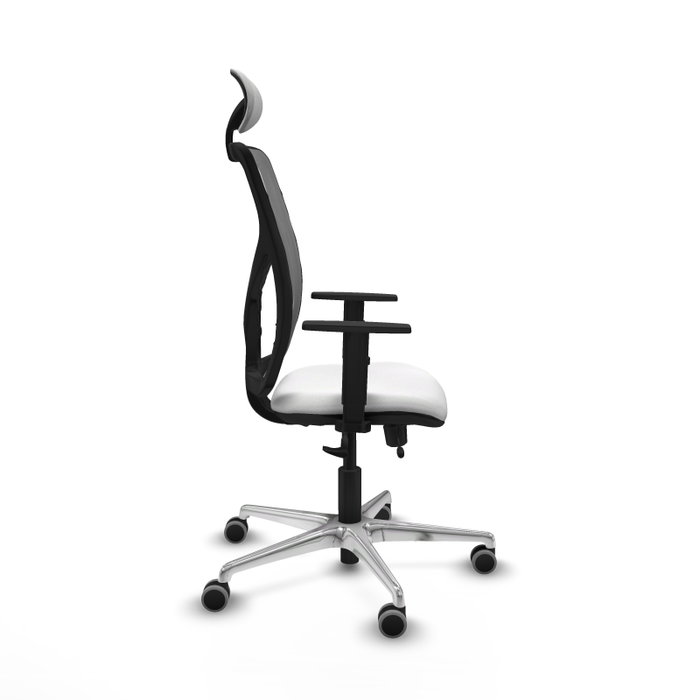 PIQUERAS Y CRESPO Silla de oficina Motilla con mecanismo Sincro/Traslack, Blanco y Gris