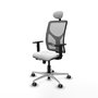 PIQUERAS Y CRESPO Silla de oficina Motilla con mecanismo Sincro/Traslack, Blanco y Gris