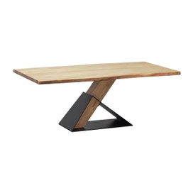 DKD Home Decor Mesa de Comedor de Acacia y Metal Natural 200x100x76