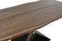 DKD Home Decor Mesa Comedor Moderno Acacia Metal Natural Negro 100 x 76 x 200 cm
