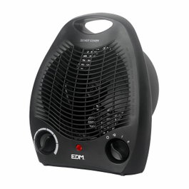 Edm Calefactor compacto 1000 - 2000 W Negro, 21 x 12,5 x 27 cm