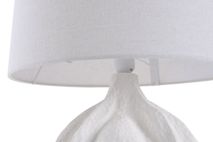 DKD Home Decor Lámpara de Sobremesa Urban Crudo/Blanco 40x40x51.5 cm E27