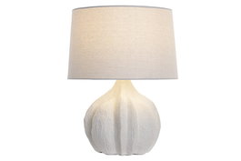 DKD Home Decor Lámpara de Sobremesa Urban Crudo/Blanco 40x40x51.5 cm E27