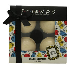 Conjunto, Warner Bros, Friends, Relajante, Café, Bomba de baño, Café, x4 pzs, 65 g