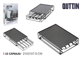 Quttin Dispensador 32 Cápsulas Café 21 x 31 x 7.5 cm (4 Unidades)