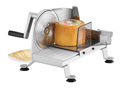 Ritter PODIO-3 Cortafiambres Manual con Hoja Dentada Universal de 17 cm y Base Antideslizante