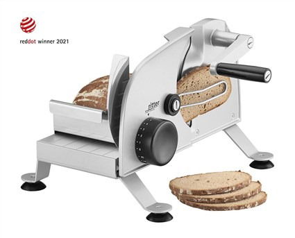 Ritter PODIO-3 Cortafiambres Manual con Hoja Dentada Universal de 17 cm y Base Antideslizante