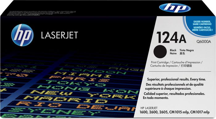 HP Cartucho de tóner 124A Q6000A Negro