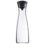 WMF 0617726040 Basic Wasserkaraffe - Jarra de Agua de Vidrio de 1.5 Litros, Color Negro y Transparente