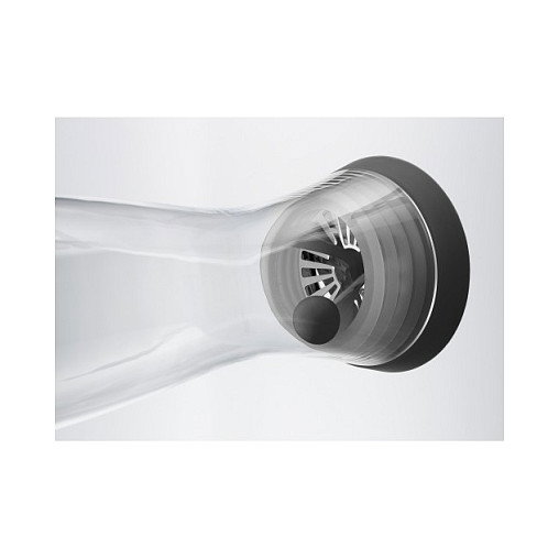 WMF Basic Jarra de Agua 1.5 L, Vidrio, Negro y Transparente, 0617726040