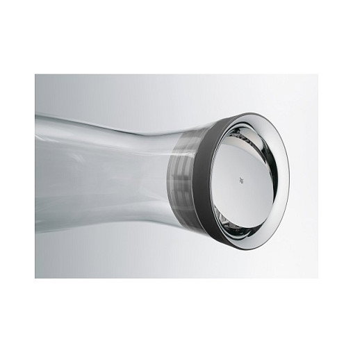WMF Basic Jarra de Agua 1.5 L, Vidrio, Negro y Transparente, 0617726040