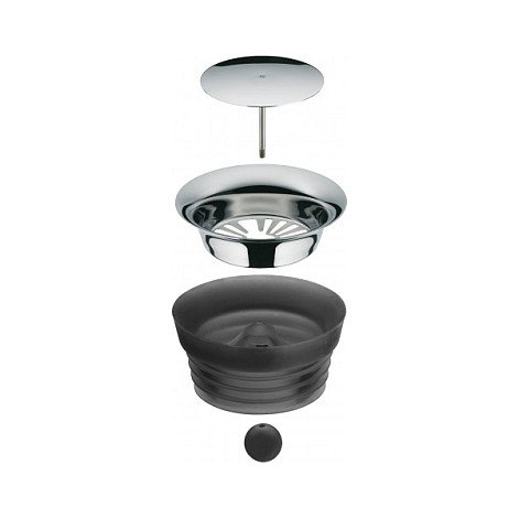 WMF Basic Jarra de Agua 1.5 L, Vidrio, Negro y Transparente, 0617726040