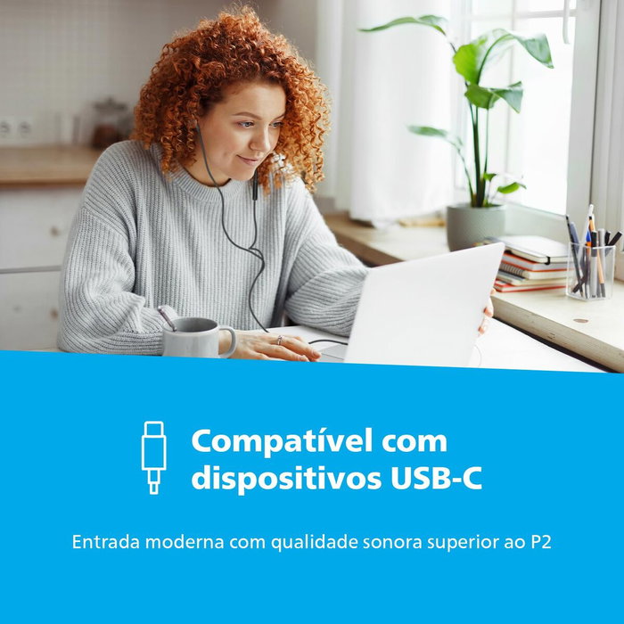 Philips Auriculares In-Ear TAE2146BK/00 con USB-C y Micrófono Negro Philips Auriculares In-Ear TAE2146BK/00 con USB-C y Micrófono Negro