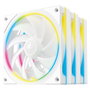 DeepCool FL12 SE 3 en 1 Pack de 3 Ventiladores 120mm Blanco con LED RGB y PWM Control, Flujo de Aire 50.74 CFM