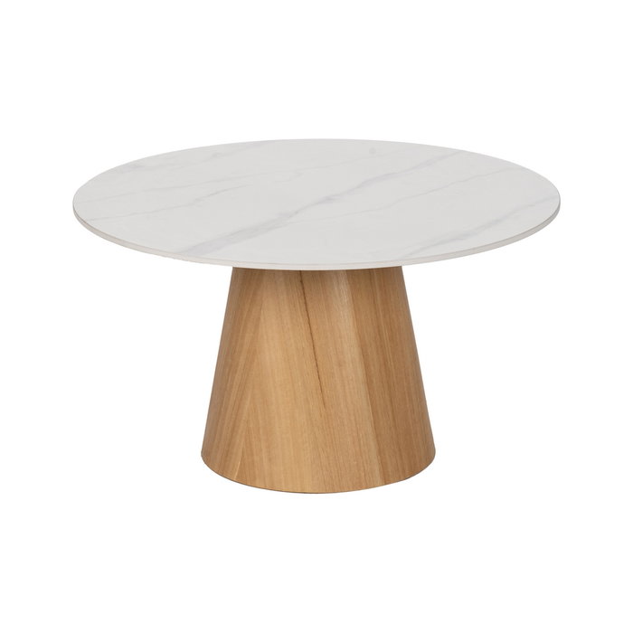 Ixia Mesa de Centro Blanco-Natural 80 x 80 x 45 cm