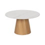 Ixia Mesa de Centro Blanco-Natural 80 x 80 x 45 cm