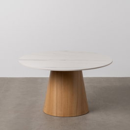 Ixia Mesa de Centro Blanco-Natural 80 x 80 x 45 cm