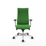 PIQUERAS Y CRESPO Sillón Albacete con Mecanismo Sincro, Tela Verde, Base Aluminio