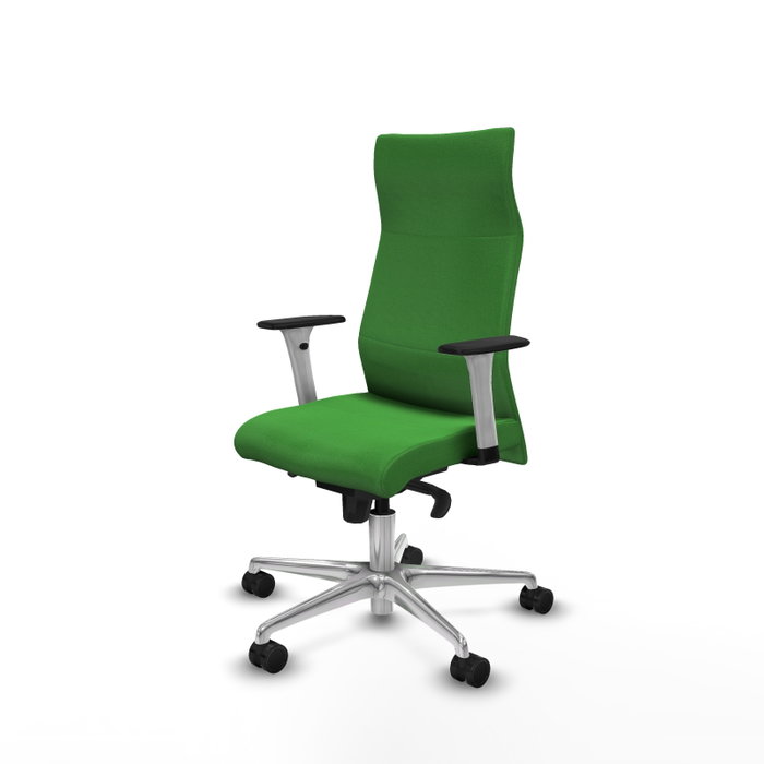 PIQUERAS Y CRESPO Sillón Albacete con Mecanismo Sincro, Tela Verde, Base Aluminio PIQUERAS Y CRESPO Sillón Albacete con Mecanismo Sincro, Tela Verde, Base Aluminio