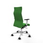 PIQUERAS Y CRESPO Sillón Albacete con Mecanismo Sincro, Tela Verde, Base Aluminio