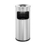 Durable Papierkorb Safe con cenicero redondo plata