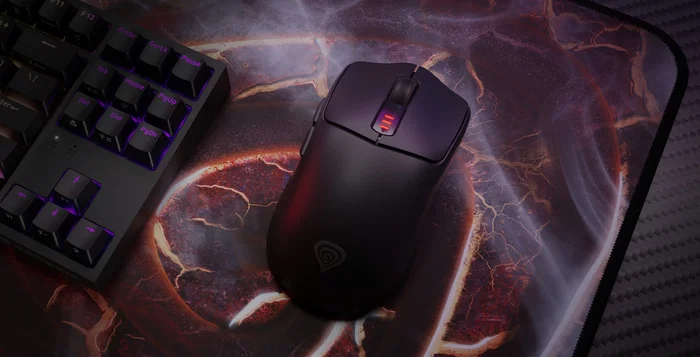 Genesis Zircon 500 - Ratón Gaming Inalámbrico Triple (RF 2.4GHz + Bluetooth 5.0 + USB-C) para Diestro, Sensor Óptico Pixart PMW3325 10000 DPI, Interruptores Kailh 4.0, 79g, Negro