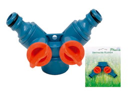 PLUVIA Adaptador Toma Grifo 1/2 Pulgadas con 2 Salidas de Derivación