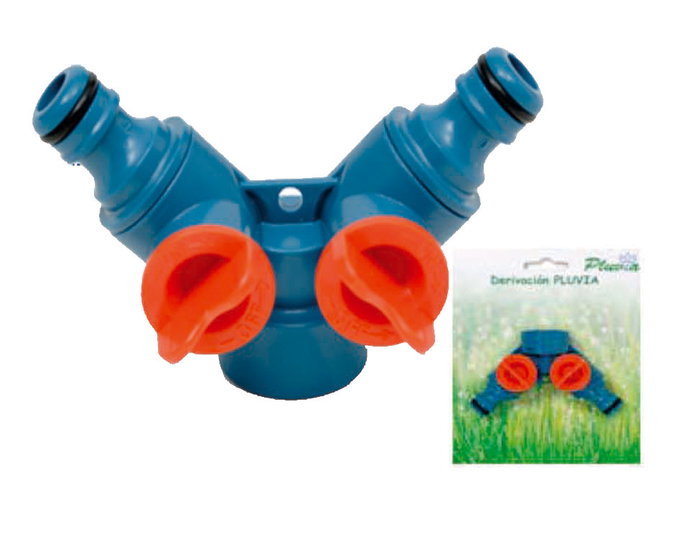 PLUVIA Adaptador Toma Grifo 1/2 Pulgadas con 2 Salidas de Derivación PLUVIA Adaptador Toma Grifo 1/2 Pulgadas con 2 Salidas de Derivación