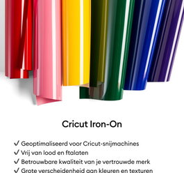 Cricut Vinil de Transferencia Térmica Everyday Iron-On 30x60 cm para Proyectos de Plancha de Calor, Color Azul Marino (Navy)