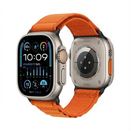 GUAN GA-MAG-BNDA-PP-OML Brazalete Premium Plus para Apple Watch, Naranja/Negro, Tamaños 42mm, 44mm, 45mm, 46mm, 49mm (Series 1/2/3)