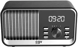 CGV BeBop FM Radio FM Portátil CVG3322101307206 con Bluetooth, Batería Integrada, Color Negro