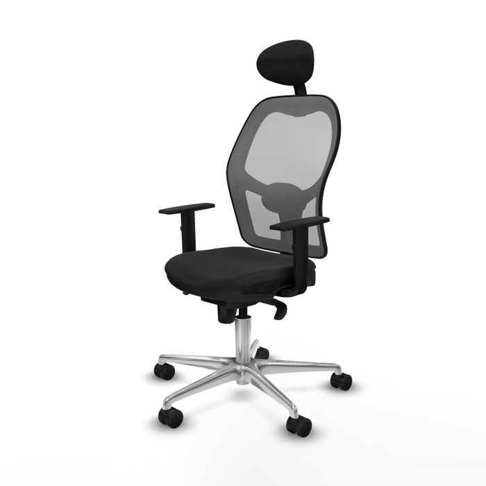 PIQUERAS Y CRESPO Silla de oficina Jorquera, mecanismo Sincro, Negro/Gris