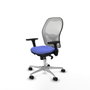 PIQUERAS Y CRESPO Silla de oficina Jorquera, mecanismo sincro, azul claro y blanco