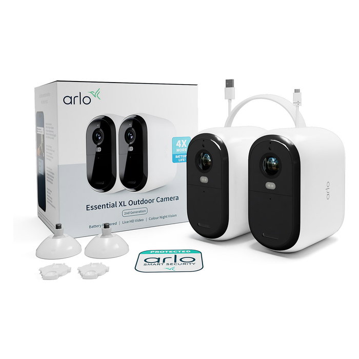 Arlo Pack de 2 Cámaras Essential XL FHD Exterior Arlo Pack de 2 Cámaras Essential XL FHD Exterior