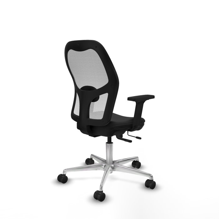 PIQUERAS Y CRESPO Silla de oficina Jorquera con mecanismo Sincro/Traslack, Negro y Blanco