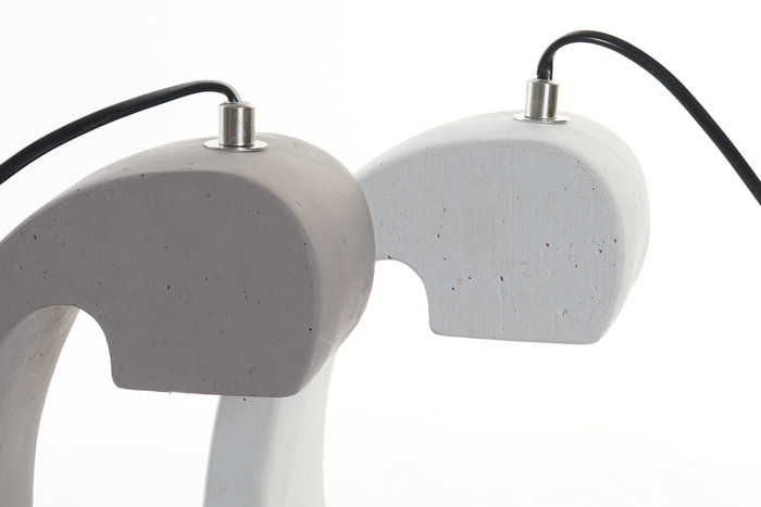 DKD Home Decor Lámpara Sobremesa Gris Oscuro 8 x 31 x 16 cm (4 Unidades)