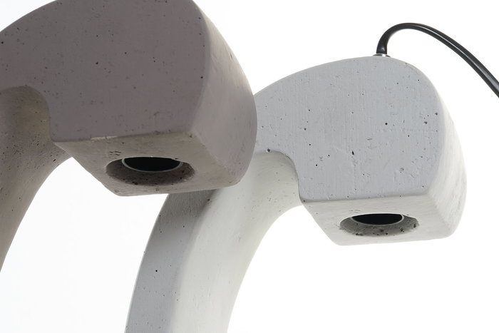 DKD Home Decor Lámpara Sobremesa Gris Oscuro 8 x 31 x 16 cm (4 Unidades)