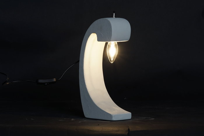 DKD Home Decor Lámpara Sobremesa Gris Oscuro 8 x 31 x 16 cm (4 Unidades)