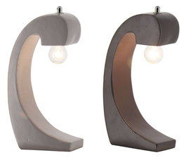 DKD Home Decor Lámpara Sobremesa Gris Oscuro 8 x 31 x 16 cm (4 Unidades)