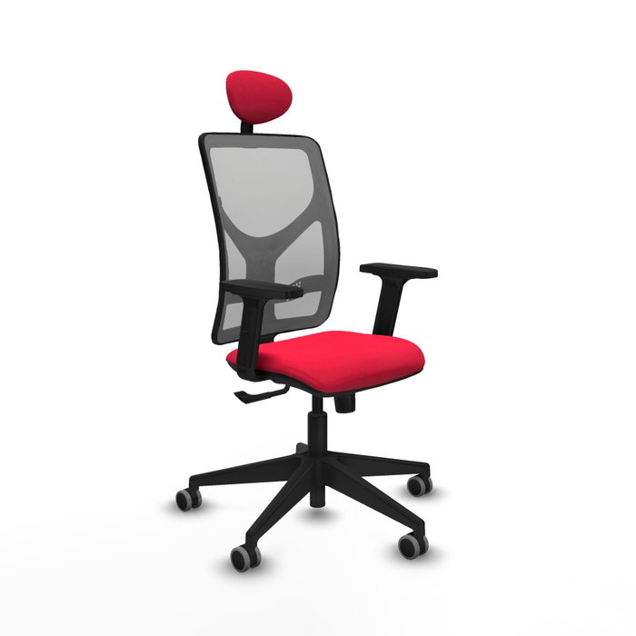 PIQUERAS Y CRESPO Silla de oficina Motilla con mecanismo Sincro, Rojo y Gris PIQUERAS Y CRESPO Silla de oficina Motilla con mecanismo Sincro, Rojo y Gris