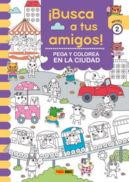 PANINI FONDO BUSCA AMIGOS CIUDAD PEGA COLOREA N2