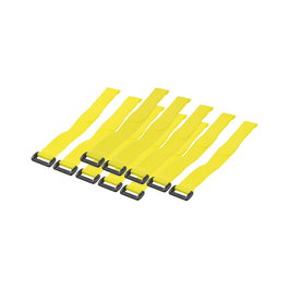 LogiLink Bridas con Sujetador de Velcro KAB0015, 10 piezas, Amarillo