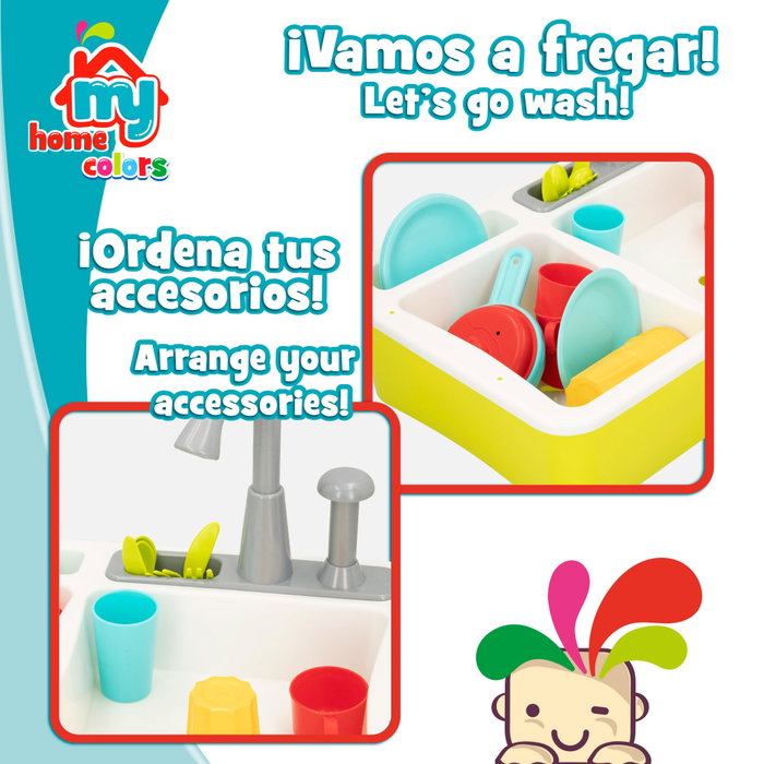 My Home Colors Fregadero con accesorios