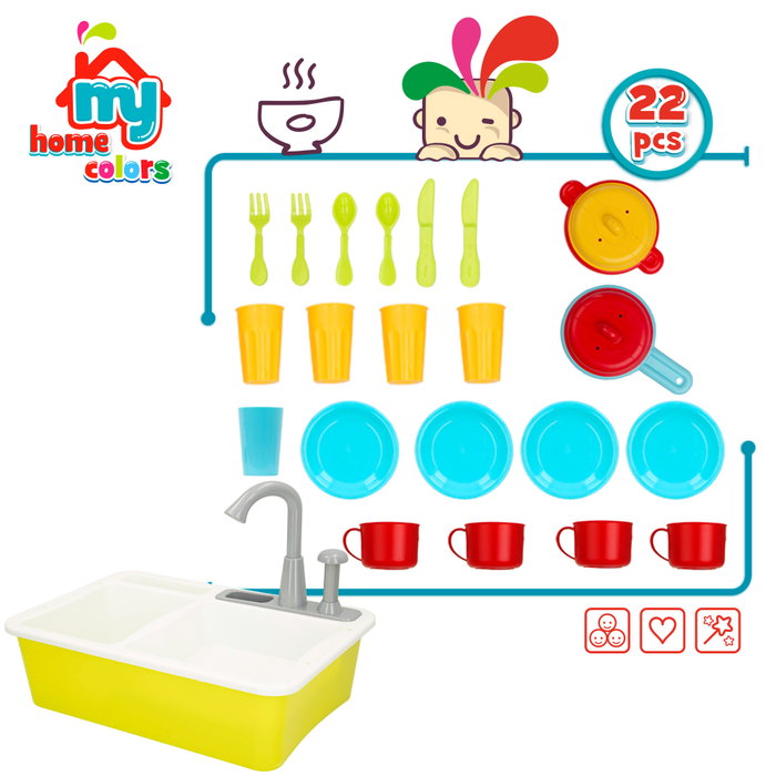 My Home Colors Fregadero con accesorios
