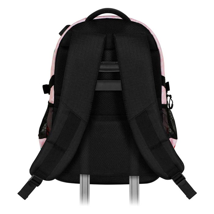 Oh My Pop Mochila Running Ladybug PLUS Rosa Gran Capacidad USB Resistente 32L